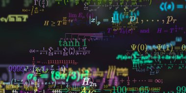 Formüllü matematik arkaplanı, kusursuz illüstrasyon   