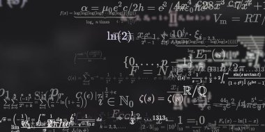 Formüllü matematik arkaplanı, kusursuz illüstrasyon   