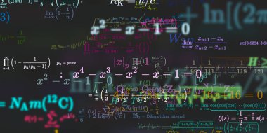 Formüllü matematik arkaplanı, kusursuz illüstrasyon   