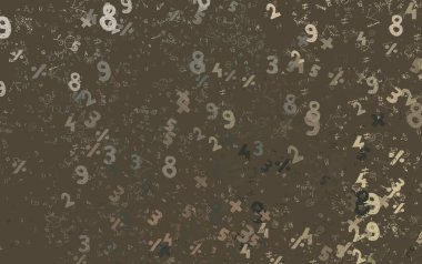 Matematik. 2D çizim. Numaralı soyut arkaplan, boşluğu kopyala 