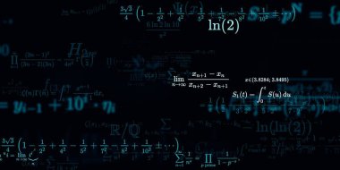 Formüllü matematik arkaplanı, kusursuz illüstrasyon   