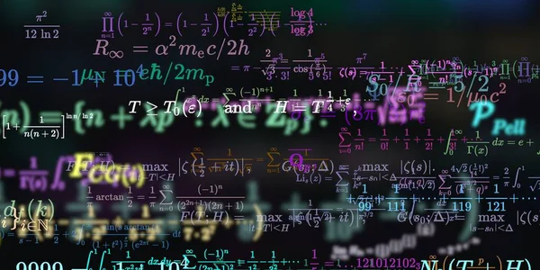 Sfondo Matematico Con Formule Illustrazione Senza Soluzione Continuità — Foto Stock