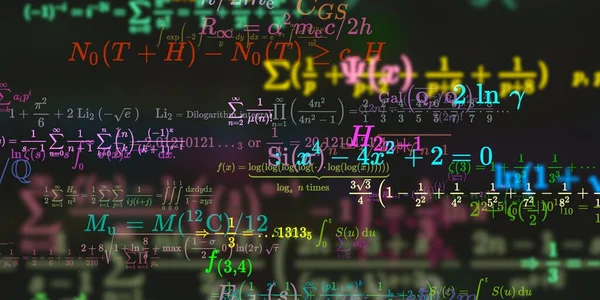 Mathematischer Hintergrund Mit Formeln Nahtlose Illustration — Stockfoto