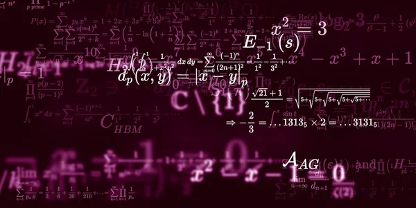 Sfondo Matematico Con Formule Illustrazione Senza Soluzione Continuità Modello Astratto — Foto Stock