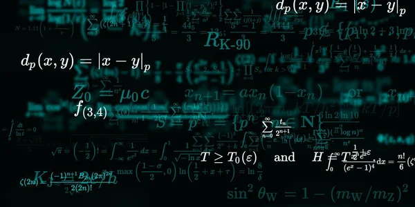 Kontekst Matematyczny Formułami Bezproblemowa Ilustracja Abstrakcyjny Wzór Kolorowymi Symbolami — Zdjęcie stockowe