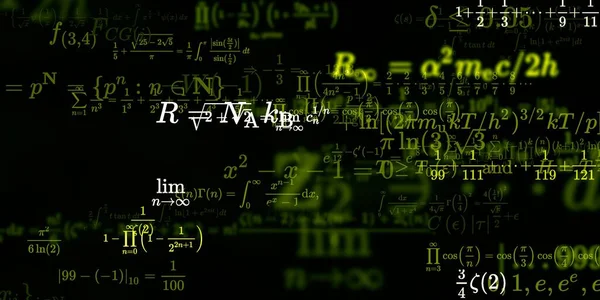 Mathématiques Fond Avec Des Formules Illustration Transparente Modèle Abstrait Avec — Photo