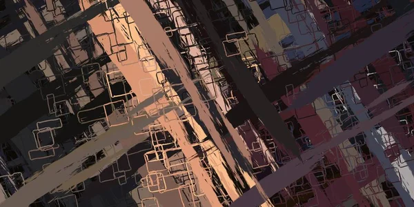 Abstrakte Hintergrundkunst Abbildung Expressive Ölmalerei Pinselstriche Auf Leinwand Moderne Kunst — Stockfoto