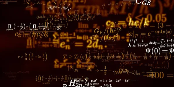 Mathematics background with formulas, seamless illustration