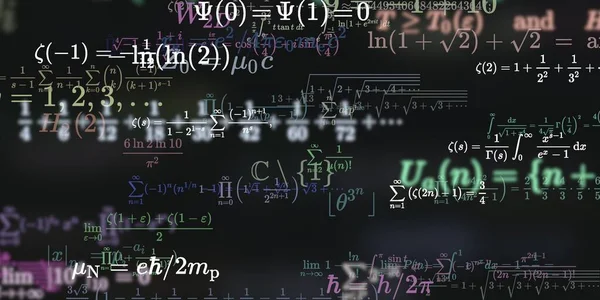 Sfondo Matematico Con Formule Illustrazione Senza Soluzione Continuità — Foto Stock