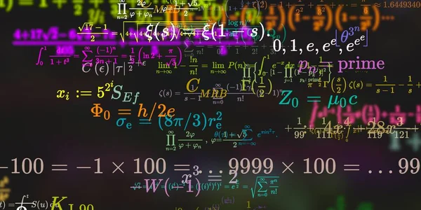 Sfondo Matematico Con Formule Illustrazione Senza Soluzione Continuità Modello Astratto — Foto Stock