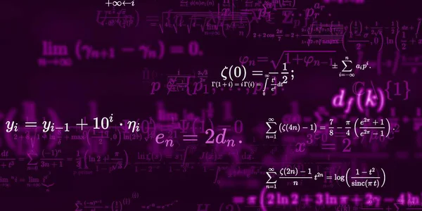 Mathematischer Hintergrund Mit Formeln Nahtlose Illustration — Stockfoto