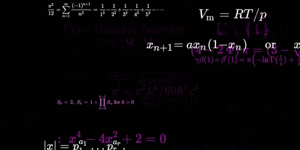 Historia Matemática Con Fórmulas Ilustración Perfecta Modelo Abstracto Con Símbolos — Foto de Stock