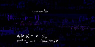 Formüllü matematik arkaplanı, kusursuz illüstrasyon   