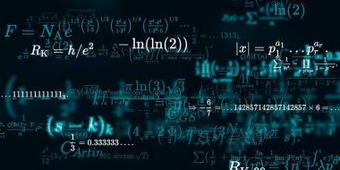 Formüllü matematik arkaplanı, kusursuz illüstrasyon   