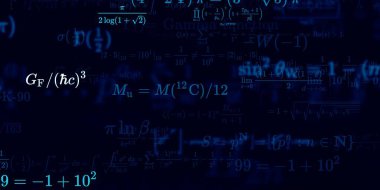 Formüllü matematik arkaplanı, kusursuz illüstrasyon   