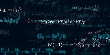 Formüllü matematik arkaplanı, kusursuz illüstrasyon   