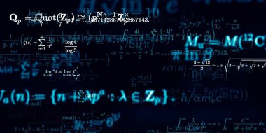Formüllü matematik arkaplanı, kusursuz illüstrasyon   