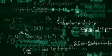 Formüllü matematik arkaplanı, kusursuz illüstrasyon   