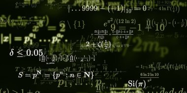 Formüllü matematik arkaplanı, kusursuz illüstrasyon   