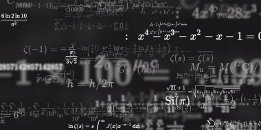 Formüllü matematik arkaplanı, kusursuz illüstrasyon   