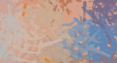 Soyut arka plan sanatı. 2D çizim. Etkileyici yağlı boya resim. Tuvalde fırça darbeleri. Modern sanat. Çok renkli arkaplan. Çağdaş sanat. İfade. Sanatsal dijital palet.