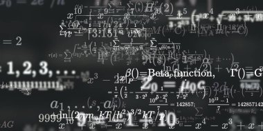Formüllü matematik arkaplanı, kusursuz illüstrasyon   