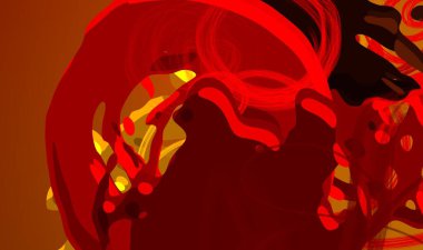 Soyut arka plan sanatı. 3 boyutlu illüstrasyon. Tuvalde fırça darbeleri. Çok renkli arkaplan. Çağdaş sanat. Sanatsal dijital palet.