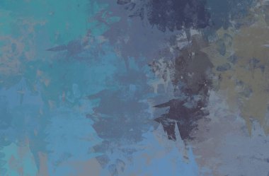 Soyut arka plan sanatı. 2D çizim. Etkileyici yağlı boya resim. Tuvalde fırça darbeleri. Modern sanat. Çok renkli arkaplan. Çağdaş sanat. İfade. Sanatsal dijital palet.