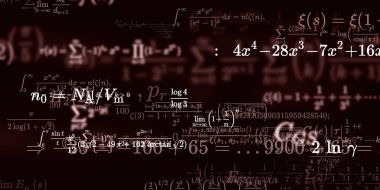Formüllü matematik arkaplanı, kusursuz illüstrasyon   