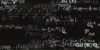 Formüllü matematik arkaplanı, kusursuz illüstrasyon   