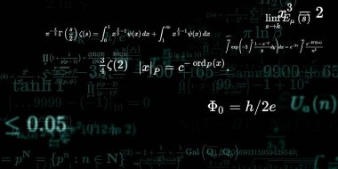 Formüllü matematik arkaplanı, kusursuz illüstrasyon   