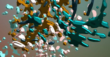 Soyut arka plan sanatı. 3 boyutlu illüstrasyon. Tuvalde fırça darbeleri. Çok renkli arkaplan. Çağdaş sanat. Sanatsal dijital palet.