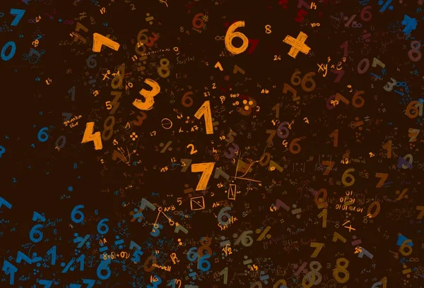 Matemática Ilustração Fundo Abstrato Com Números Espaço Cópia — Fotografia de Stock