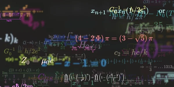 Sfondo Matematico Con Formule Illustrazione Senza Soluzione Continuità — Foto Stock