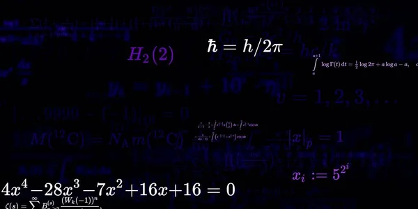 Wiskunde Achtergrond Met Formules Naadloze Illustratie — Stockfoto