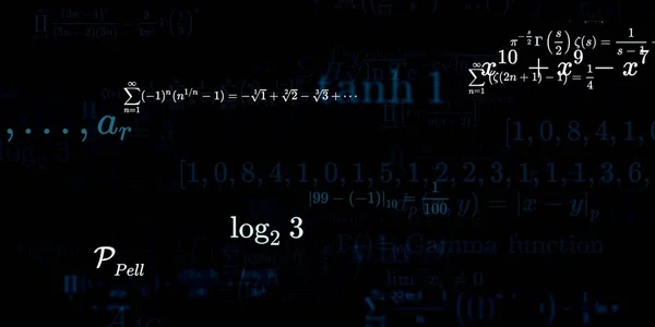 Tło Matematyczne Wzorami Bezproblemowa Ilustracja — Zdjęcie stockowe