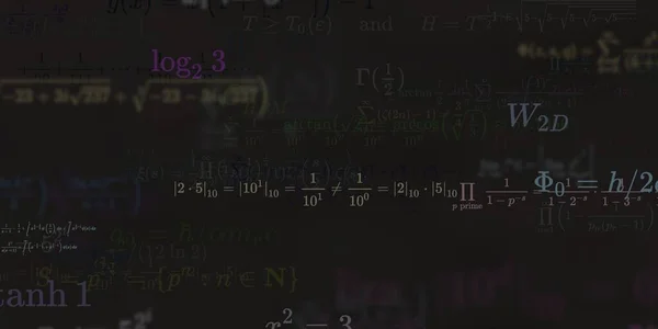 Kontekst Matematyczny Formułami Bezproblemowa Ilustracja Abstrakcyjny Wzór Kolorowymi Symbolami — Zdjęcie stockowe