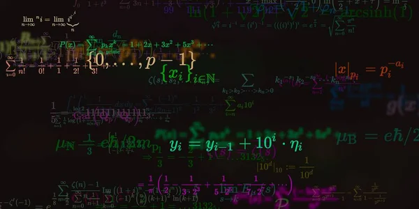 Formação Matemática Com Fórmulas Ilustração Perfeita — Fotografia de Stock