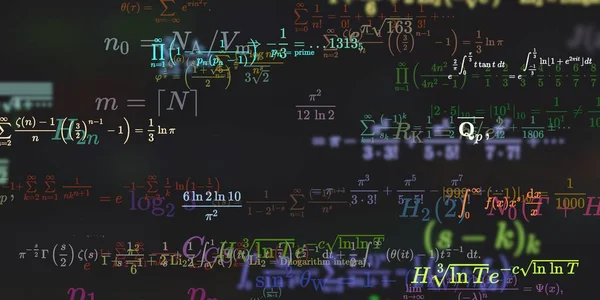 Tło Matematyczne Wzorami Bezproblemowa Ilustracja — Zdjęcie stockowe