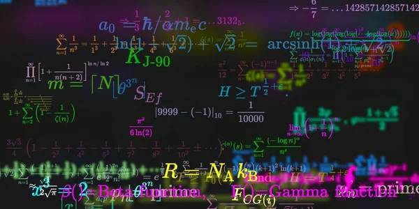 Sfondo Matematico Con Formule Illustrazione Senza Soluzione Continuità — Foto Stock