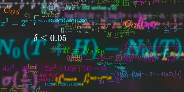 Historia Matemática Con Fórmulas Ilustración Perfecta — Foto de Stock