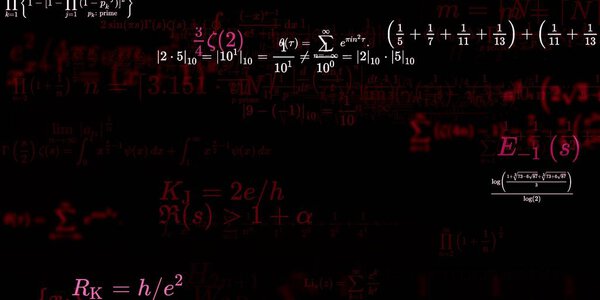 Mathematics background with formulas, seamless illustration   