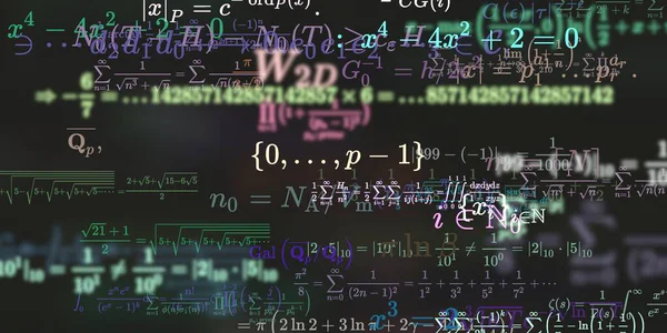 Historia Matemática Con Fórmulas Ilustración Perfecta — Foto de Stock