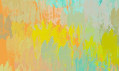 Soyut arka plan sanatı. 2D çizim. Etkileyici yağlı boya resim. Tuvalde fırça darbeleri. Modern sanat. Çok renkli arkaplan. Çağdaş sanat. İfade. Sanatsal dijital palet.