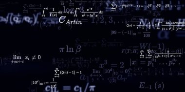 Formüllü matematik arkaplanı, kusursuz illüstrasyon   