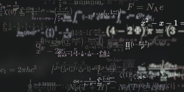 Formüllü matematik arkaplanı, kusursuz illüstrasyon   