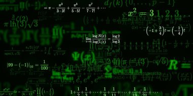 Formüllü matematik arkaplanı, kusursuz illüstrasyon   