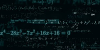 Formüllü matematik arkaplanı, kusursuz illüstrasyon   