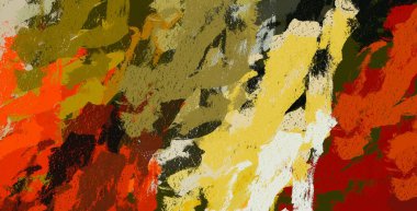 Soyut arka plan sanatı. 2D çizim. Etkileyici yağlı boya resim. Tuvalde fırça darbeleri. Modern sanat. Çok renkli arkaplan. Çağdaş sanat. İfade. Sanatsal dijital palet.