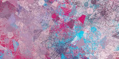 Soyut arka plan sanatı. 2D çizim. Etkileyici yağlı boya resim. Tuvalde fırça darbeleri. Modern sanat. Çok renkli arkaplan. Çağdaş sanat. İfade. Sanatsal dijital palet.